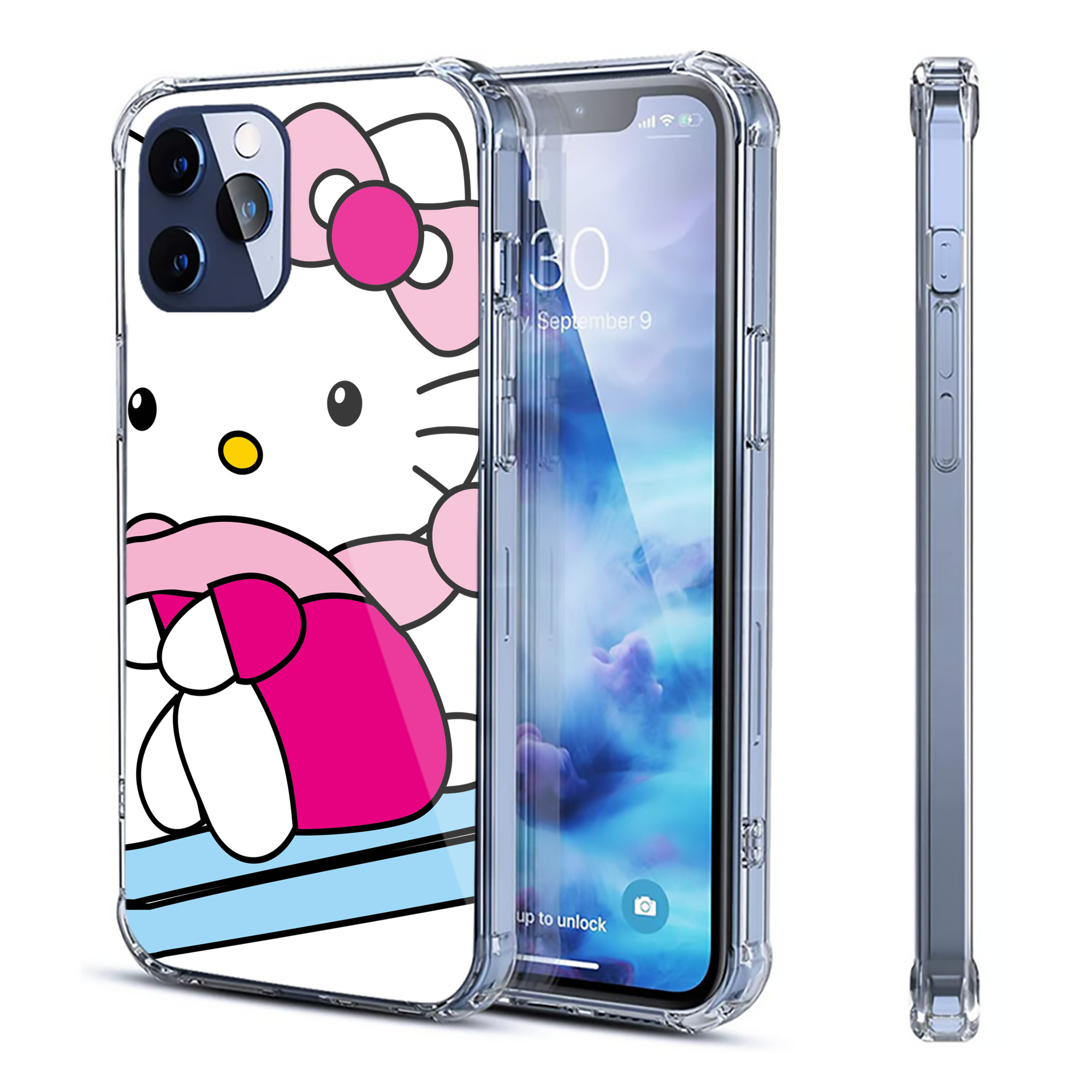 （画像用） Hello Kitty ハローキティ 【iPhone 12シリーズ対応】透明スマホケース（クリアソフトケース）